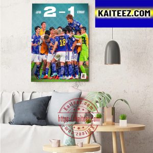 Japan Win Germany In World Cup 2022 Group Stage Art Decor Poster Canvas