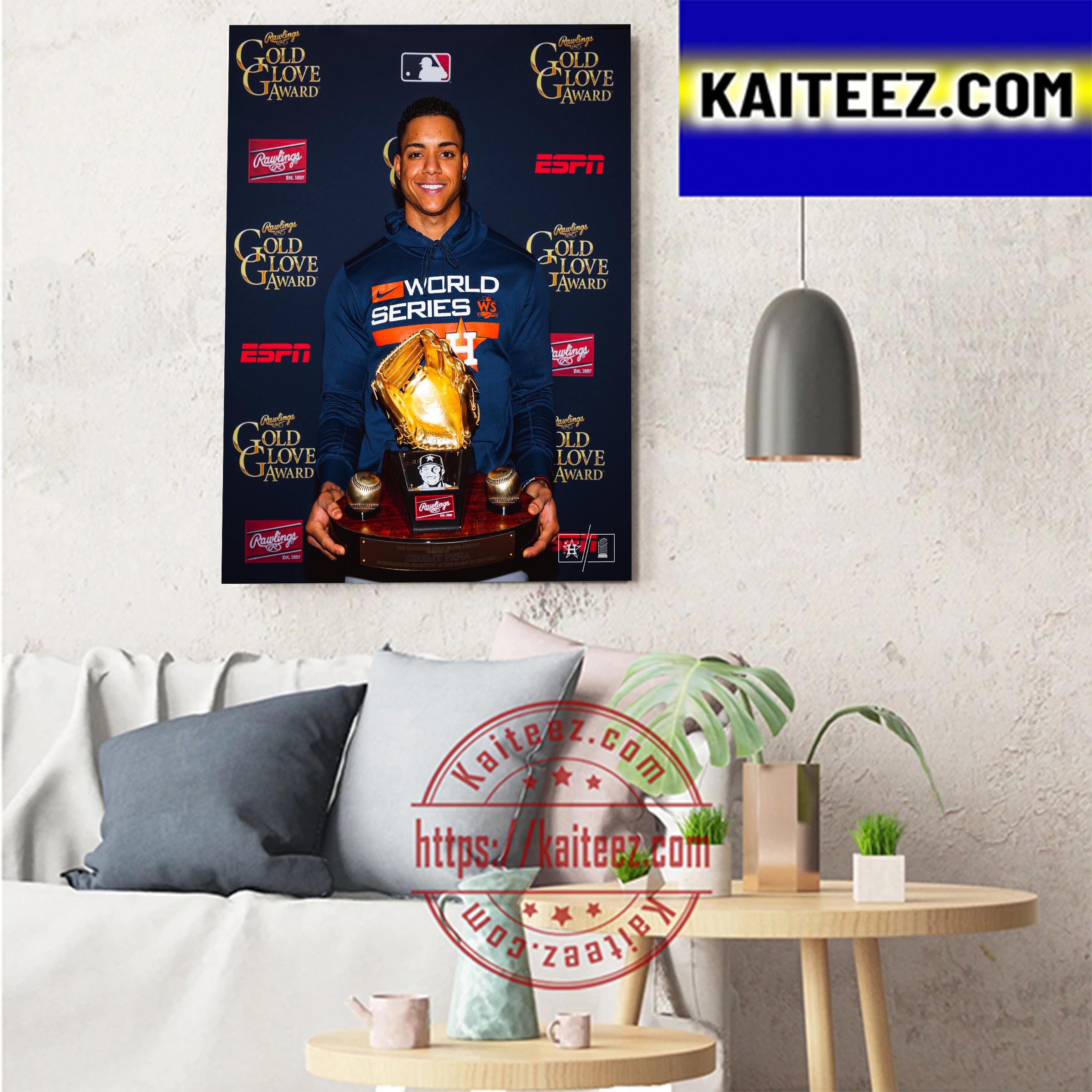 Jeremy Pena 2022 Rawlings Gold Glove Award Winner Home Decor Poster Canvas  - REVER LAVIE