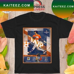 Jeremy pe?a houston astros authentic framed 2022 world series mvp collage with a piece of game-used world series T-shirt