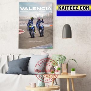 Joan Mir And Alex Rins Of Team Suzuki Ecstar Moto GP On Valencia GP Art Decor Poster Canvas