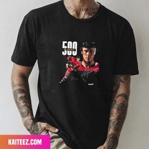 Jonathan Toews Chicago Blackhawks Congrats on 500 Assists Tazer Milestone Moment Unique T-Shirt