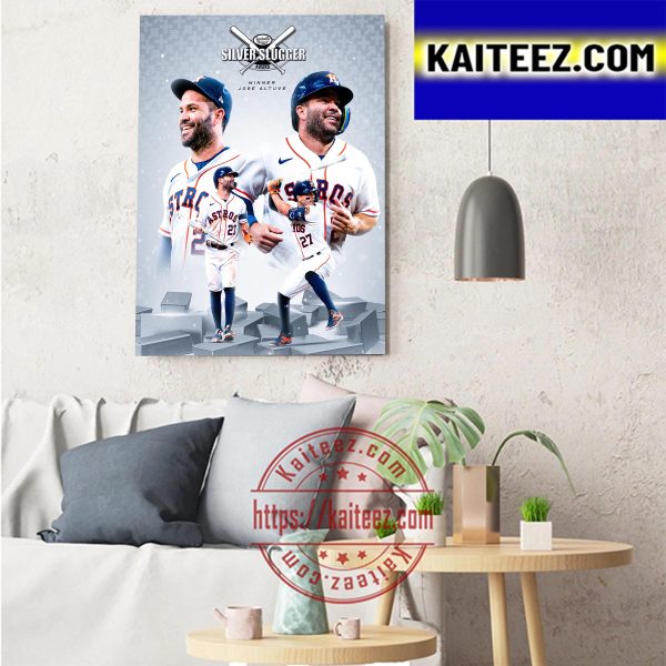 Jose Altuve 2022 Silver Slugger Award Winner Art Decor Poster Canvas