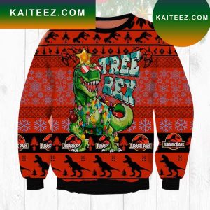 Jurassic Park Tree Trex Ugly Christmas Sweater