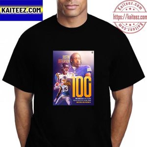 Justin Jefferson 100 Start Minnesota Vikings NFL Vintage T-Shirt
