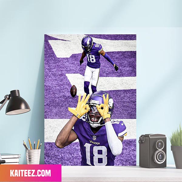 Justin Jefferson Poster Justin Jefferson Canvas Wall Decor Paintings for  Living