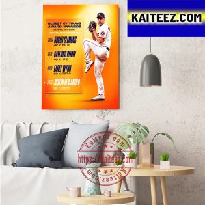 Justin Verlander Is Oldest CY Young Award Winners Art Decor Poster Canvas