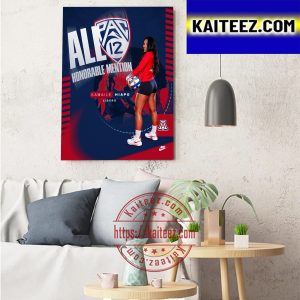 Kamaile Hiapo Libero All Pac 12 Honorable Mention Arizona Volleyball Art Decor Poster Canvas
