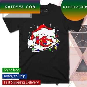 Kansas City Chiefs Santa hat Christmas T-shirt