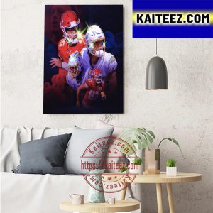 Kansas City Chiefs Vs Los Angeles Chargers On Sunday Night Football Art Decor Poster Canvas