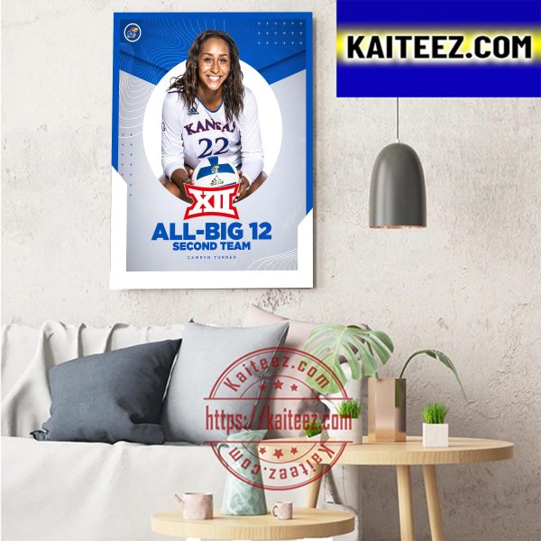 Kansas Volleyball Cam Turner All Big 12 Second Team Art Decor Poster Canvas