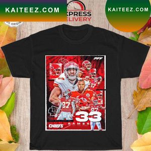 Kansas city chiefs most by tight end 33 games T-shirt