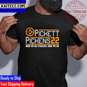 Kenny Pickett George Pickens 2022 Here We Go Steelers Here We Go Vintage T-Shirt