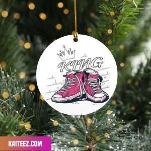 King Christmas Pink Sneaker Ornament