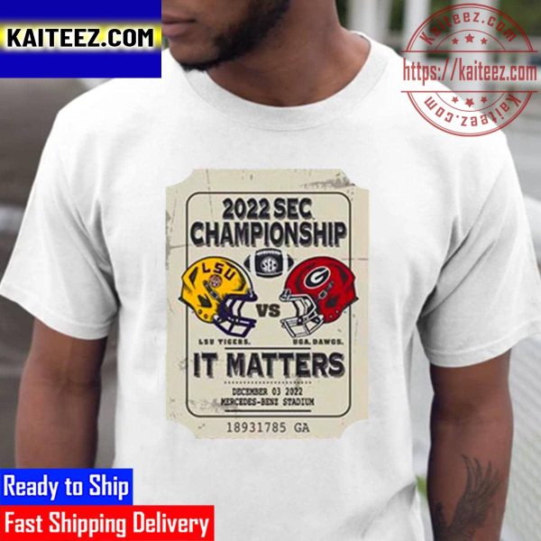 LSU Tigers Vs UGA Dawgs 2022 SEC Championship IT Matters Vintage T-Shirt