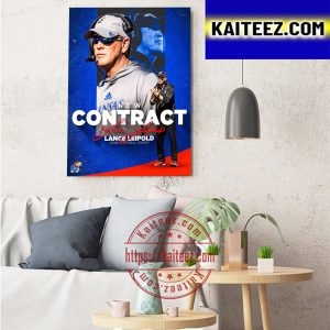 Lance Leipold Head Football Coach Kansas Jayhawks Art Decor Poster Canvas