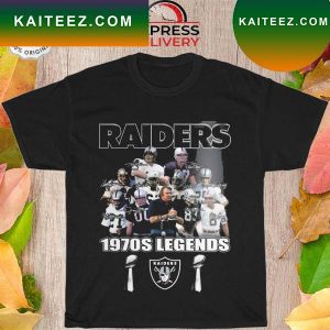 Las Vegas Raiders 1970s legends signatures T-shirt