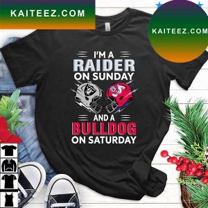 Las Vegas Raiders On Sunday And Georgia Bulldogs On Saturday 2022 T-Shirt