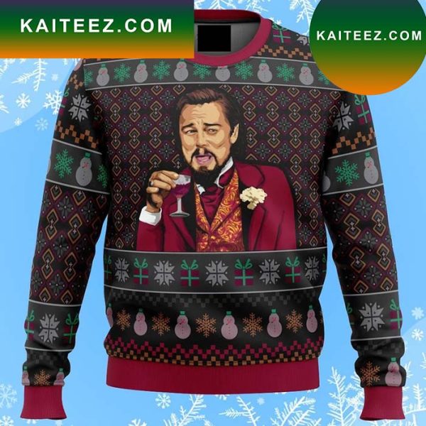 Laughing Leo Dicaprio Meme Ugly Christmas Sweater