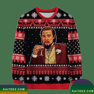 Laughing Leonardo DiCaprio Christmas Wool Ugly Knitted Christmas Sweater