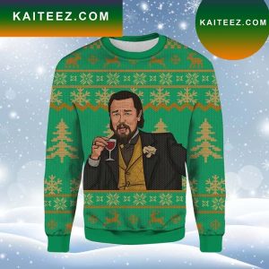 Leo Laughing Meme Ugly Christmas Sweater