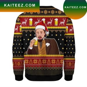 Leo Laughing Meme Wool Ugly Knitted Christmas Sweater