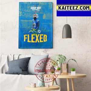 Los Angeles Chargers Vs Miami Dolphins Sunday Night Football NFL Art Decor Poster Canvas