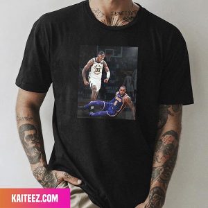 Los Angeles Lakers vs Indiana Pacers LeBron James x Benedict Mathurin Fan Gifts T-Shirt
