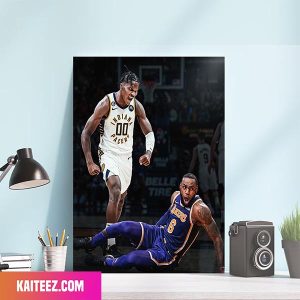 Los Angeles Lakers vs Indiana Pacers LeBron James x Benedict Mathurin Poster