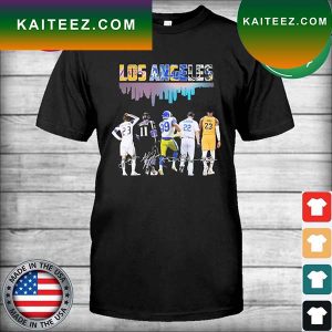 Los Angeles Sports Team Beckham Kopitar Kershaw and James signatures T-shirt