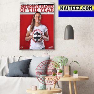 Louisville Volleyball Amaya Tillman ACC Defensive Player Of The Year Art Decor Poster Canvas