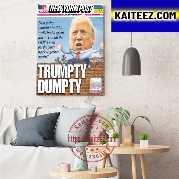 Major Announcement Trumpty Dumpty On Cover New York Post Art Decor Poster Canvas