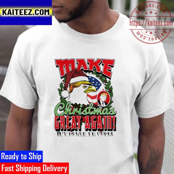 Make Christmas Great Again Xmas Eagle Trump Icon Vintage T-Shirt