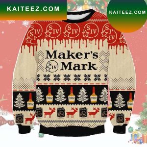 Makers Mark Whiskey Ugly Christmas Sweater