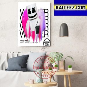 Marshmello Winner AMAs Award Favorite Dance Electronic Artist Art Decor Poster Canvas