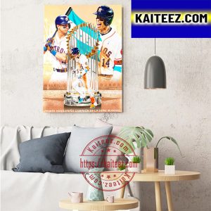 Mauricio Dubon Houston Astros Is 2022 MLB World Series Champions Art Decor Poster Canvas