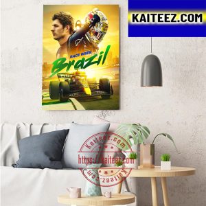 Max Verstappen Race Week Brazilian GP Art Decor Poster Canvas