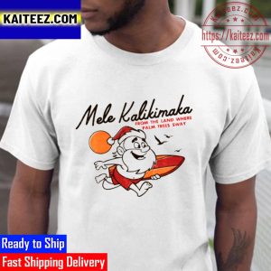 Mele Kalikimaka Christmas Santa Surfing Costume Vintage T-Shirt