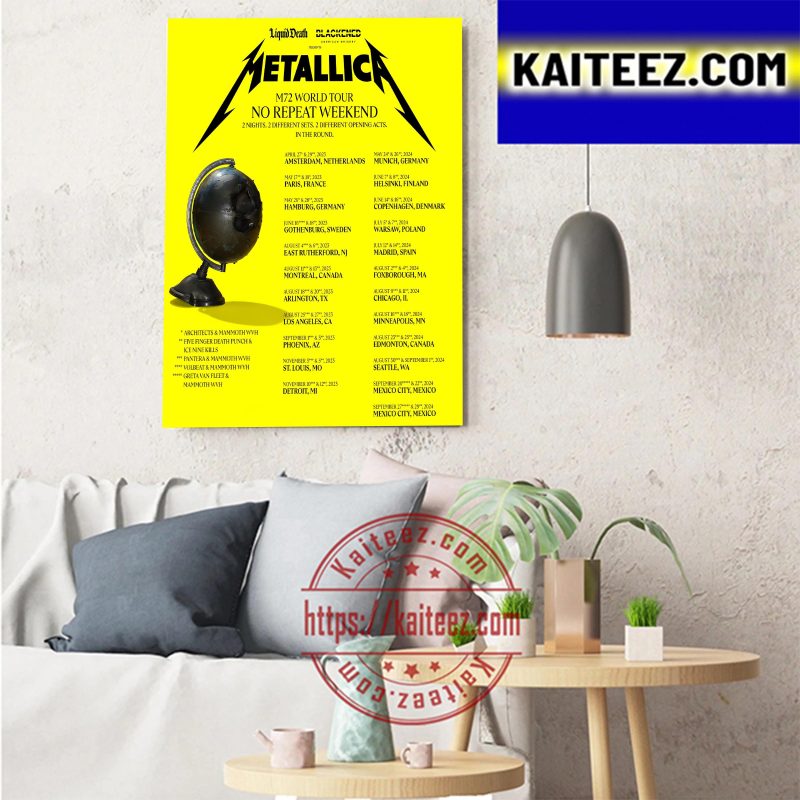 Metallica M72 East Rutherford NJ USA 2023 North American Tour August 4 And  6 Home Decor Poster Canvas - Binteez