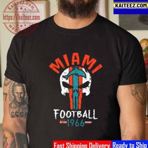 Miami Football Skull Est 1966 Vintage T-Shirt