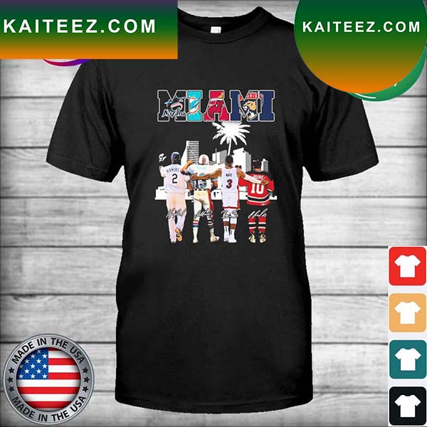 Miami Sport team Ramirez Marino Wade and Pure signatures T-shirt - Kaiteez