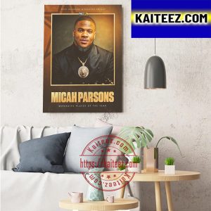 Micah Parsons Defensive Player Of The Year 2022 NFL On Fox Midseason Awards Art Decor Poster Canvas