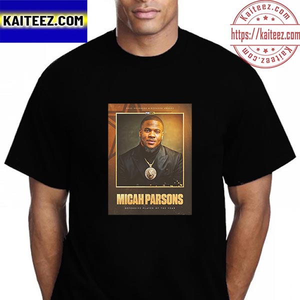 Micah Parsons Defensive Player Of The Year 2022 NFL On Fox Midseason Awards Vintage  T-Shirt - Kaiteez