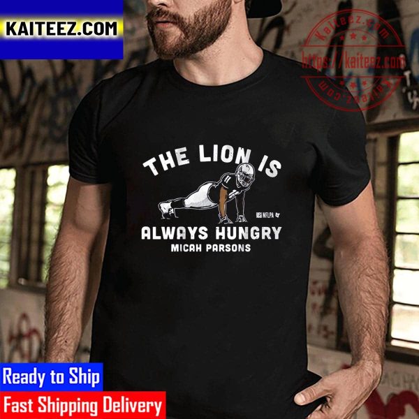 Micah Parsons Push Ups The Lion Is Always Hungry NFLPA Vintage T-Shirt