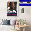 Michael Harris II 2022 NL Rookie Ranks Art Decor Poster Canvas