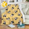 Mickey Mouse Funny Posing Pattern In White Background Christmas Throw Fleece Blanket