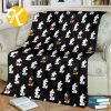 Mickey Mouse Funny Posing Pattern In White Background Christmas Throw Fleece Blanket
