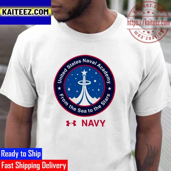 Midshipmen Under Armour 2022 Special Games Logo NASA United State Naval Academy From The Sea To The Stars Vintage T-Shirt