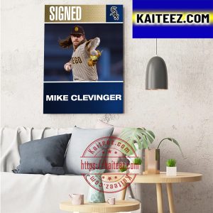 Mike Clevinger Signed Chicago White Sox MLB Art Decor Poster Canvas