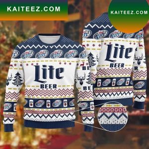 Miller Lite Beer Ugly Christmas Sweater