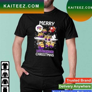 Minion Western Illinois Leathernecks Merry Christmas T-shirt